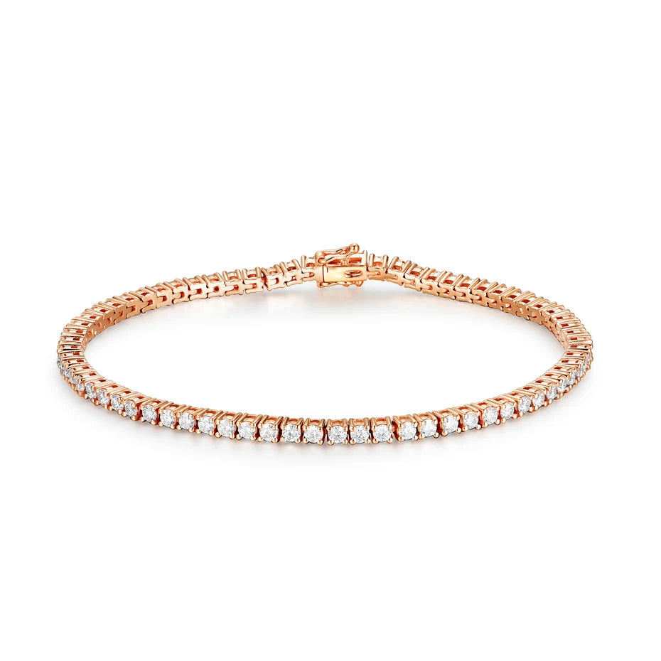 Moissanite Tennis Bracelet for Women in 14K Gold
