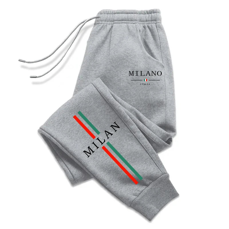 Men's Casual Sweatpants with Pockets in Black Grey Navy White