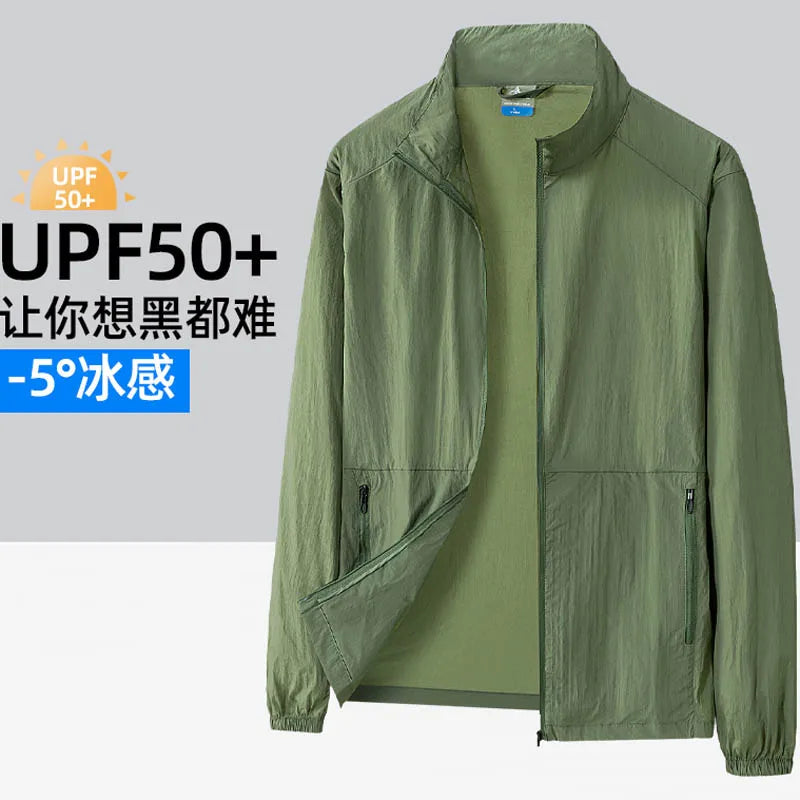 Oversize 7XL 8XL UV Protection Lightweight Jacket Men