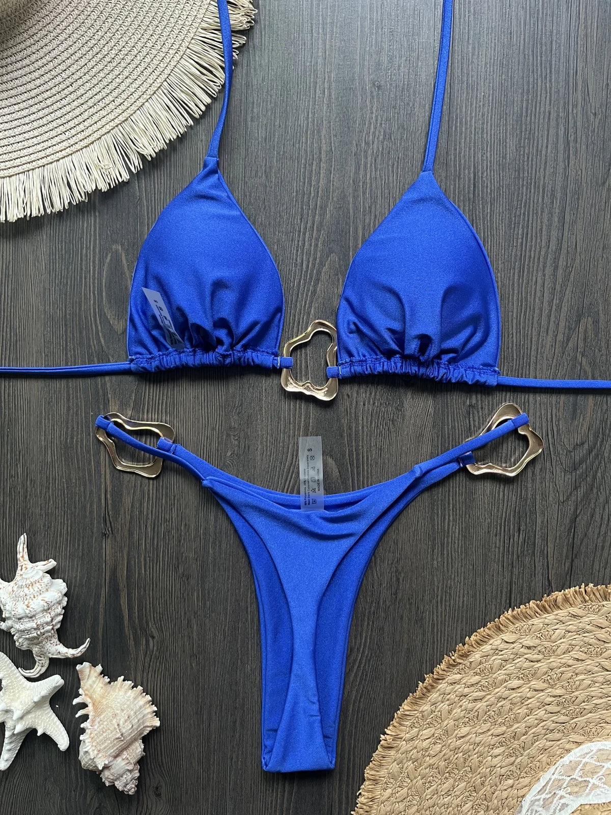Halter Neck Micro Bikini Set Women Solid Swimwear