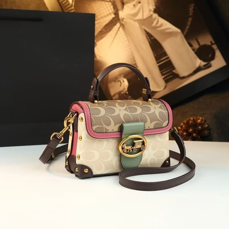 Stylish PU Box Bag for Women with Sequined Design