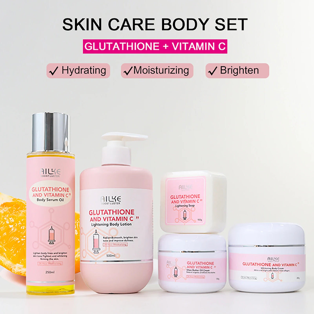 AILKE Vitamin C & Glutathione Skincare Set