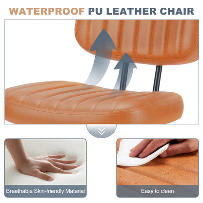 Height Adjustable PU Leather Office Desk Chair
