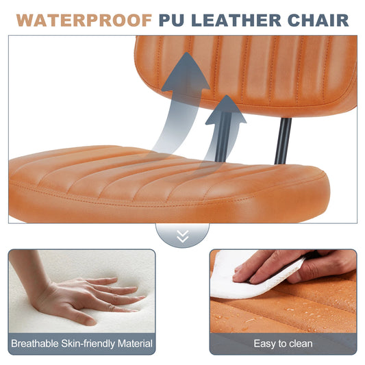 Height Adjustable PU Leather Office Desk Chair