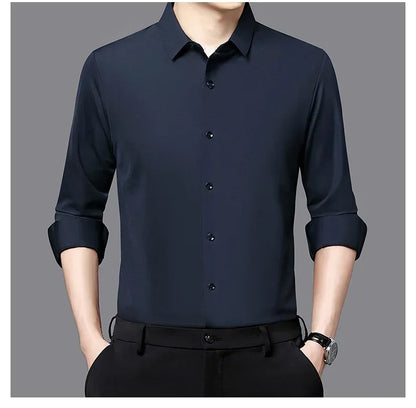 Men's Ultra-Stretch Slim-Fit Long Sleeve Shirt