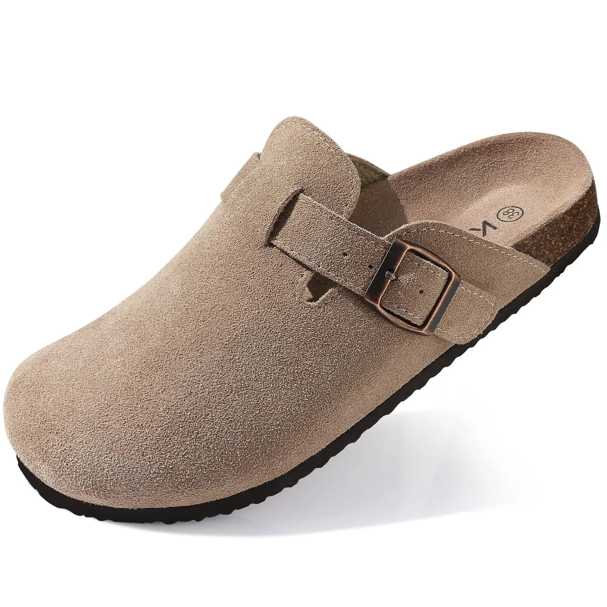 Shevalues Suede Clogs for Women Summer Mules with Arch Support