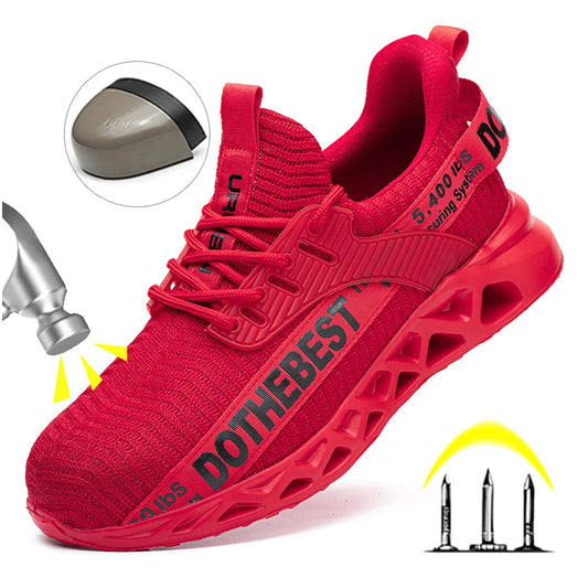 Steel Toe Safety Shoes Lightweight Work Sneakers Unisex