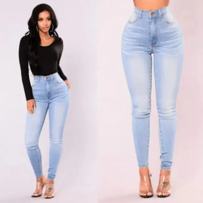 High Waist Denim Skinny Jeans for Women