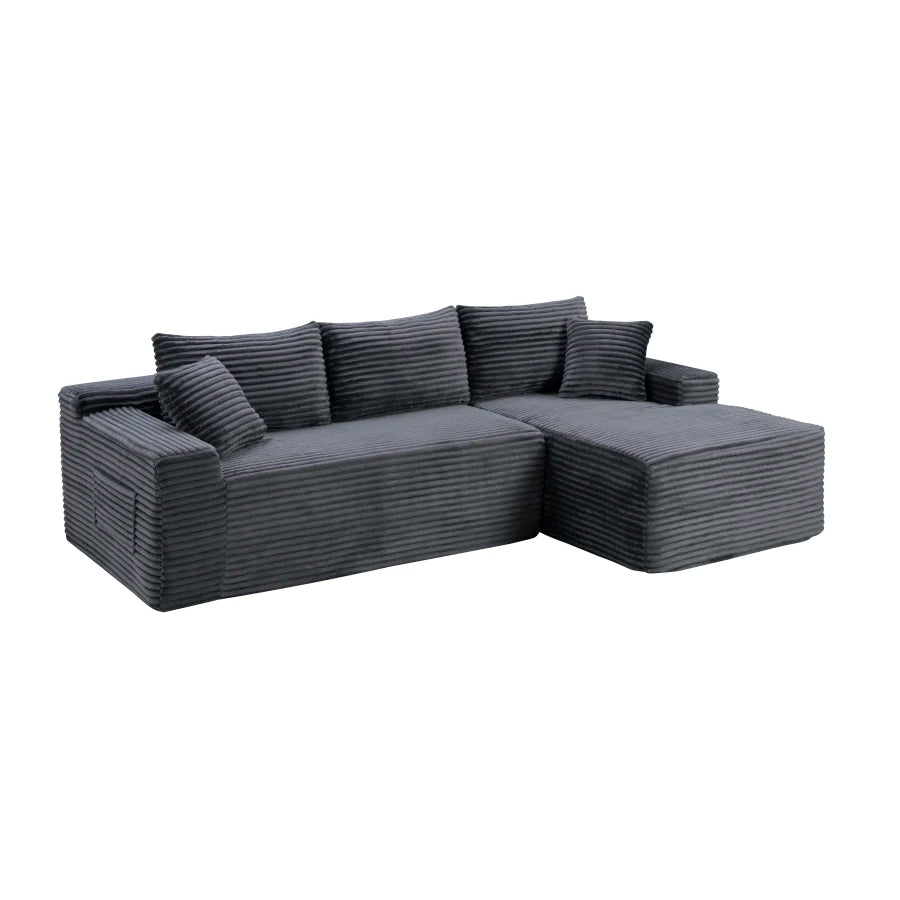 106.3 Inch Cloud Modular Sectional Sofa with L-Shape Chaise