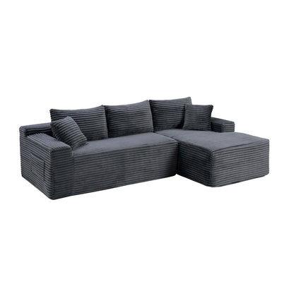 106.3 Inch Cloud Modular Sectional Sofa with L-Shape Chaise