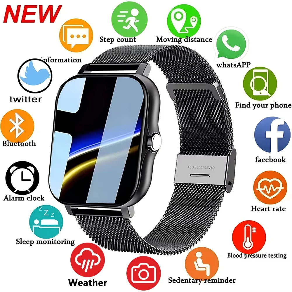 LAXASFIT Smart Watch Full Touch Sports Fitness Watch