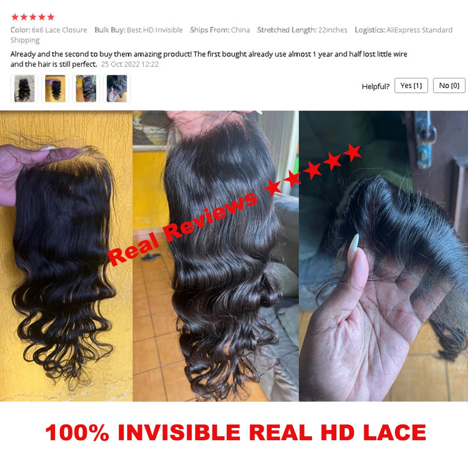 Queen Hair HD Lace Closure Frontal Virgin Human Hair