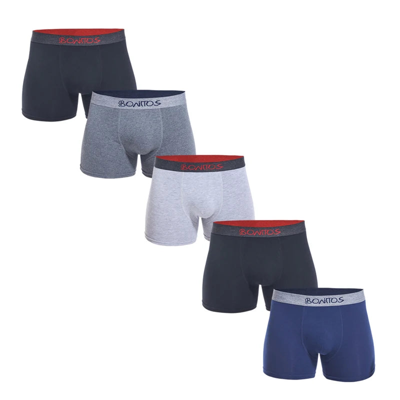 Men's Cotton Boxer Shorts Underwear Set of 5