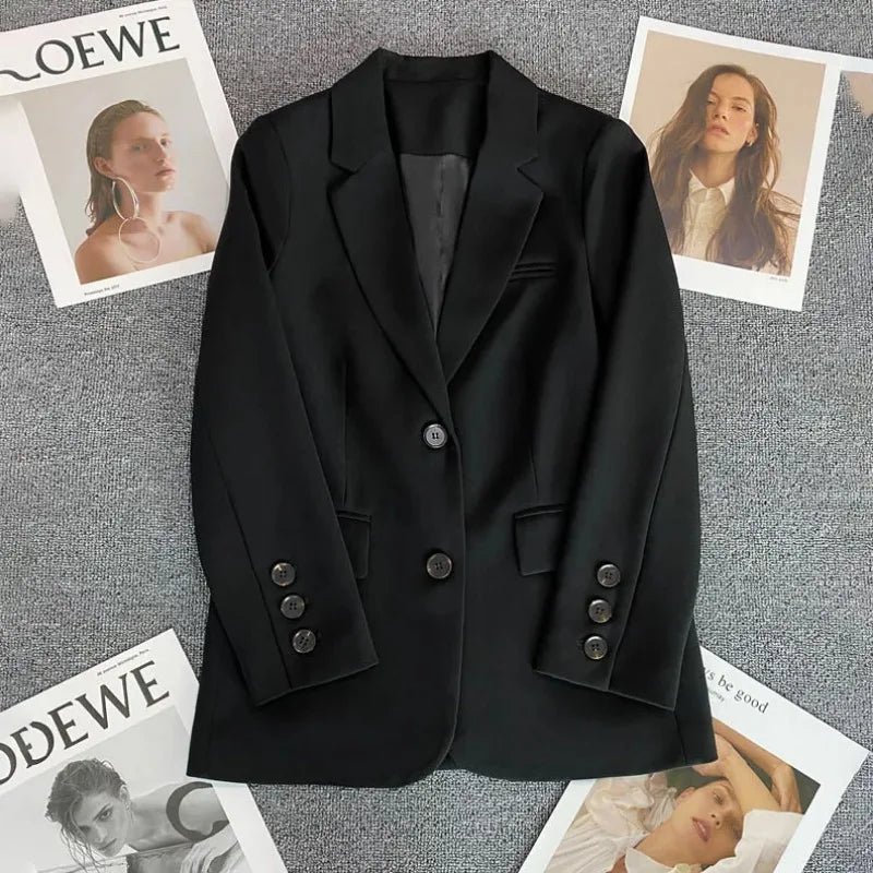 Elegant Long Sleeve Blazer Coat for Women