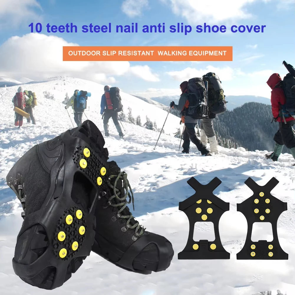 10 Teeth Non-Slip Climbing Cleats for Hiking