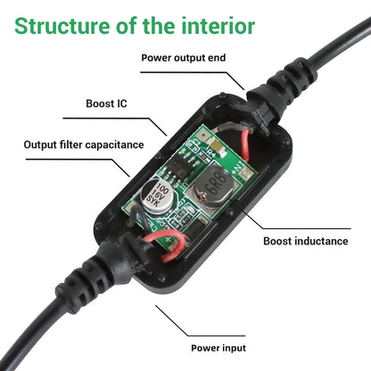 5V 2A USB to 12V Cigarette Lighter Socket Adapter