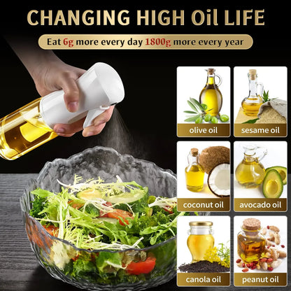 Oil Spray Bottle for Cooking Kitchen Plastic 200ml 300ml 500ml