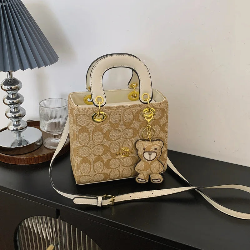 Vintage Monogram Handbag with Bear Charm