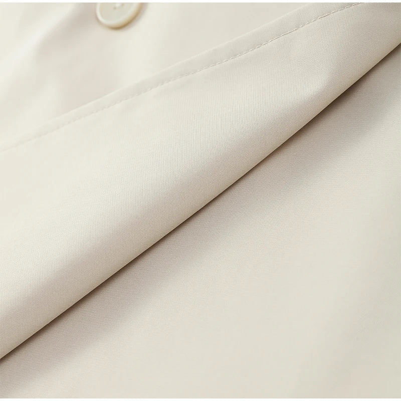 Women's Windproof Trench Coat Loose Fit Overcoat