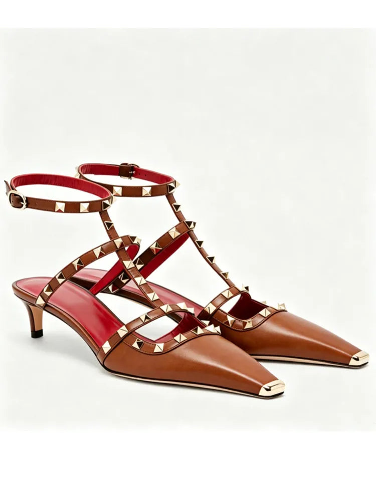 Summer High-Heeled Rivet Women's Sandals