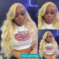 613 13x6 Lace Front Body Wave Human Hair Wig Blonde