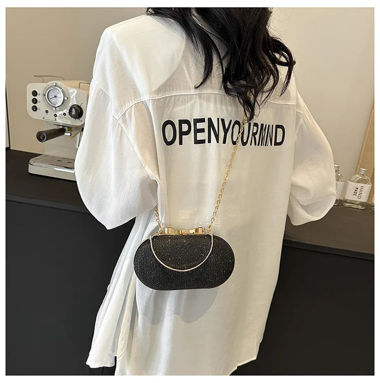 Luxury Sequined Hand-held Dinner Bag for Weddings