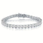 Zircon Tennis Bracelet 925 Silver Plated for Unisex