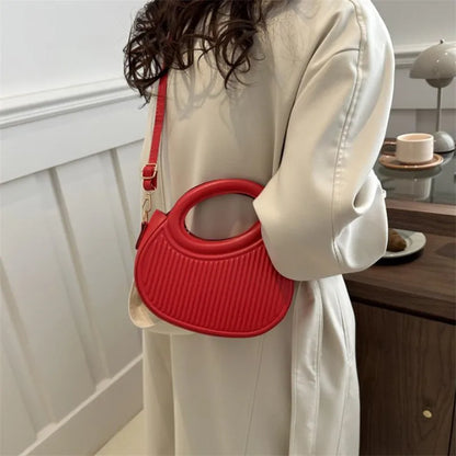 Chic Stripe Crossbody Bag for Women in Synthetic Leather