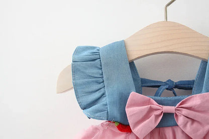 Baby Girl Summer Cherry Mesh Dress
