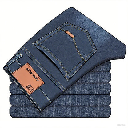 Men's Slim Fit Denim Jeans Casual Black Blue