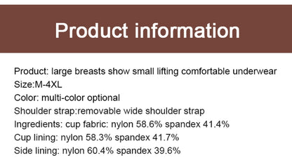 Wireless Push-Up Bra for Women, Soft Nylon Seamless Underwear