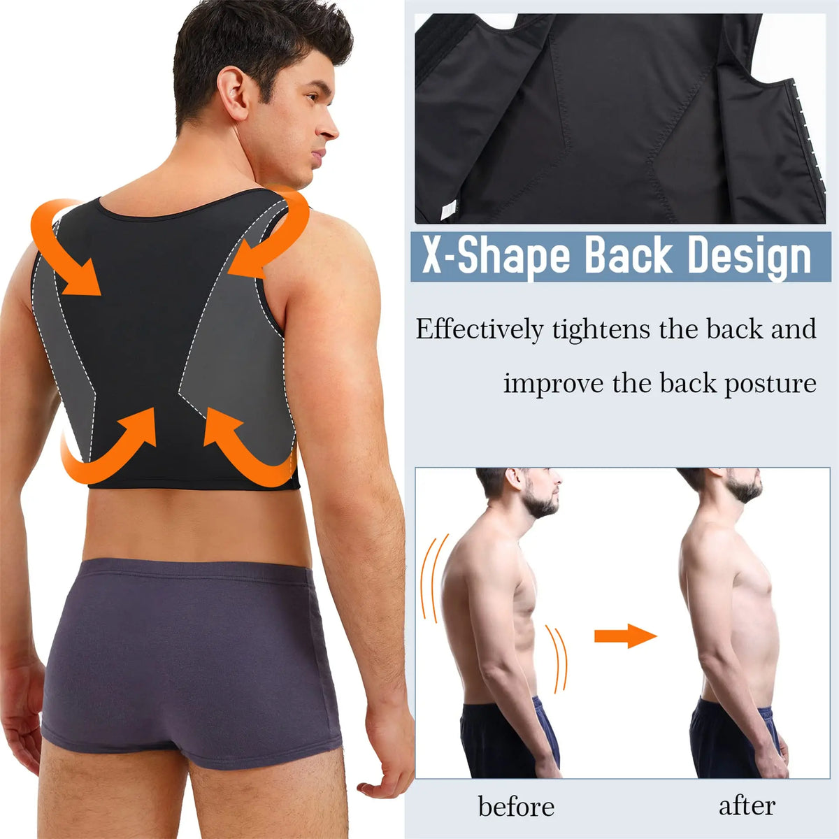 Men's Compression Corset Vest for Gynecomastia