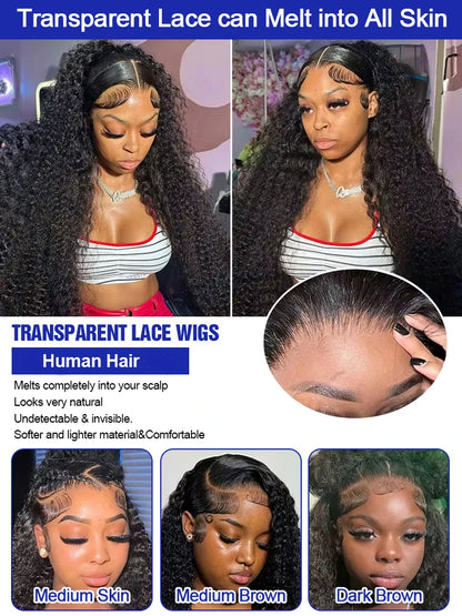 High Density Water Wave Human Hair Wig 40 42 Inch