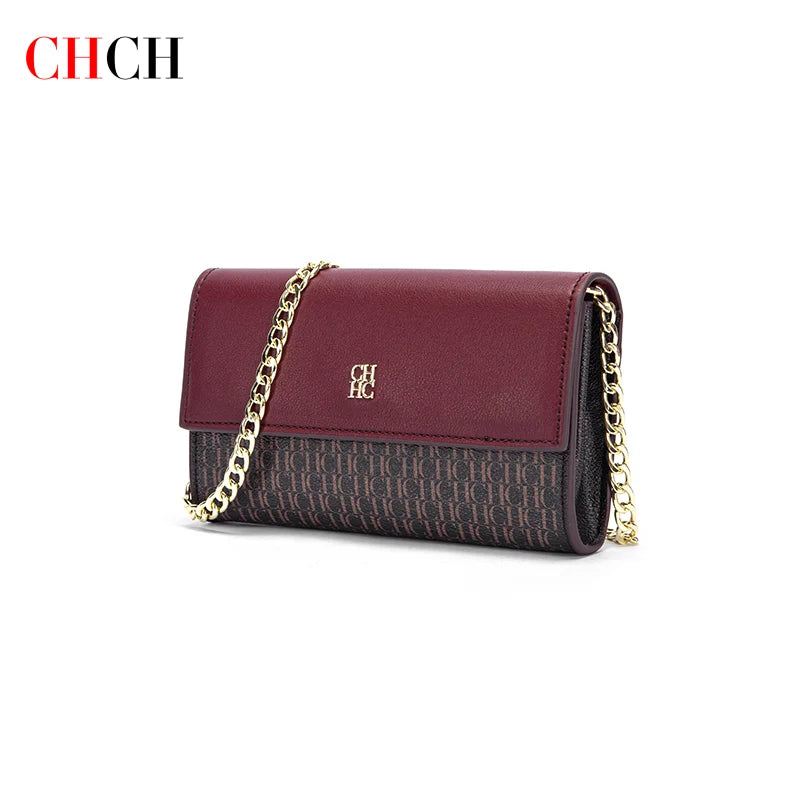 Brown PU Messenger Bag with Magnetic Flip Closure
