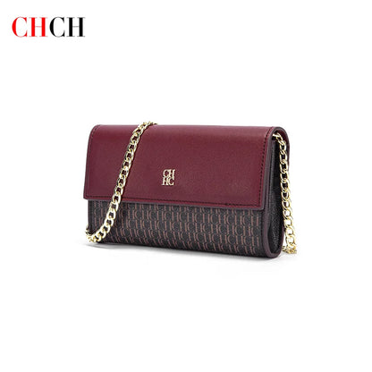 Brown PU Messenger Bag with Magnetic Flip Closure