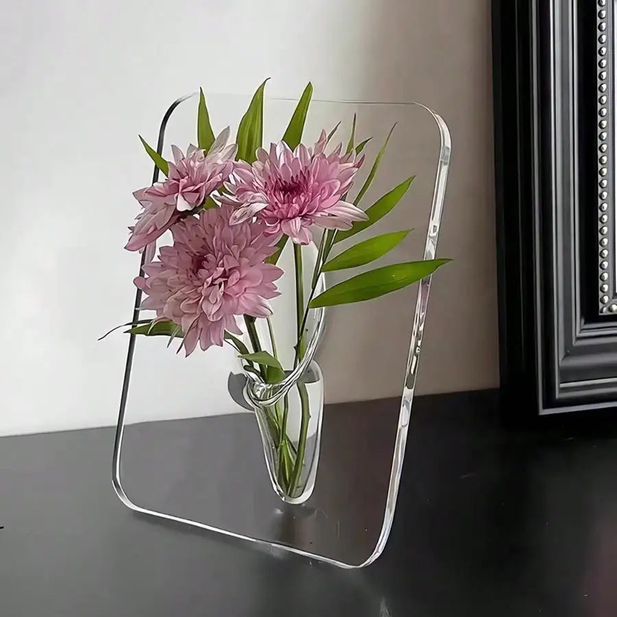 Clear Acrylic Flower Vase for Modern Home Decor