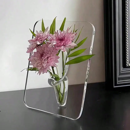 Clear Acrylic Flower Vase for Modern Home Decor