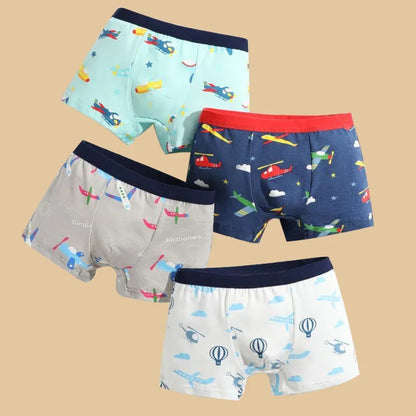 Boys Cotton Boxer Briefs Dinosaur Print Underwear
