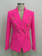 Women's Classic Double Breasted Blazer with Metal Buttons