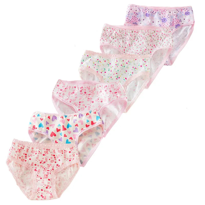 Floral Cotton Briefs for Girls 2-11 Years