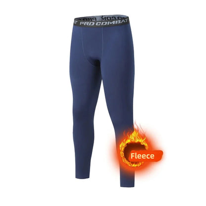 Men's Thermal Fleece Leggings Compression Pants 3XL