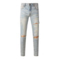 Men's Retro Wash Low Rise Elastic Skinny Denim Jeans