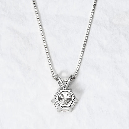 Moissanite Pendant Necklace 925 Sterling Silver Women