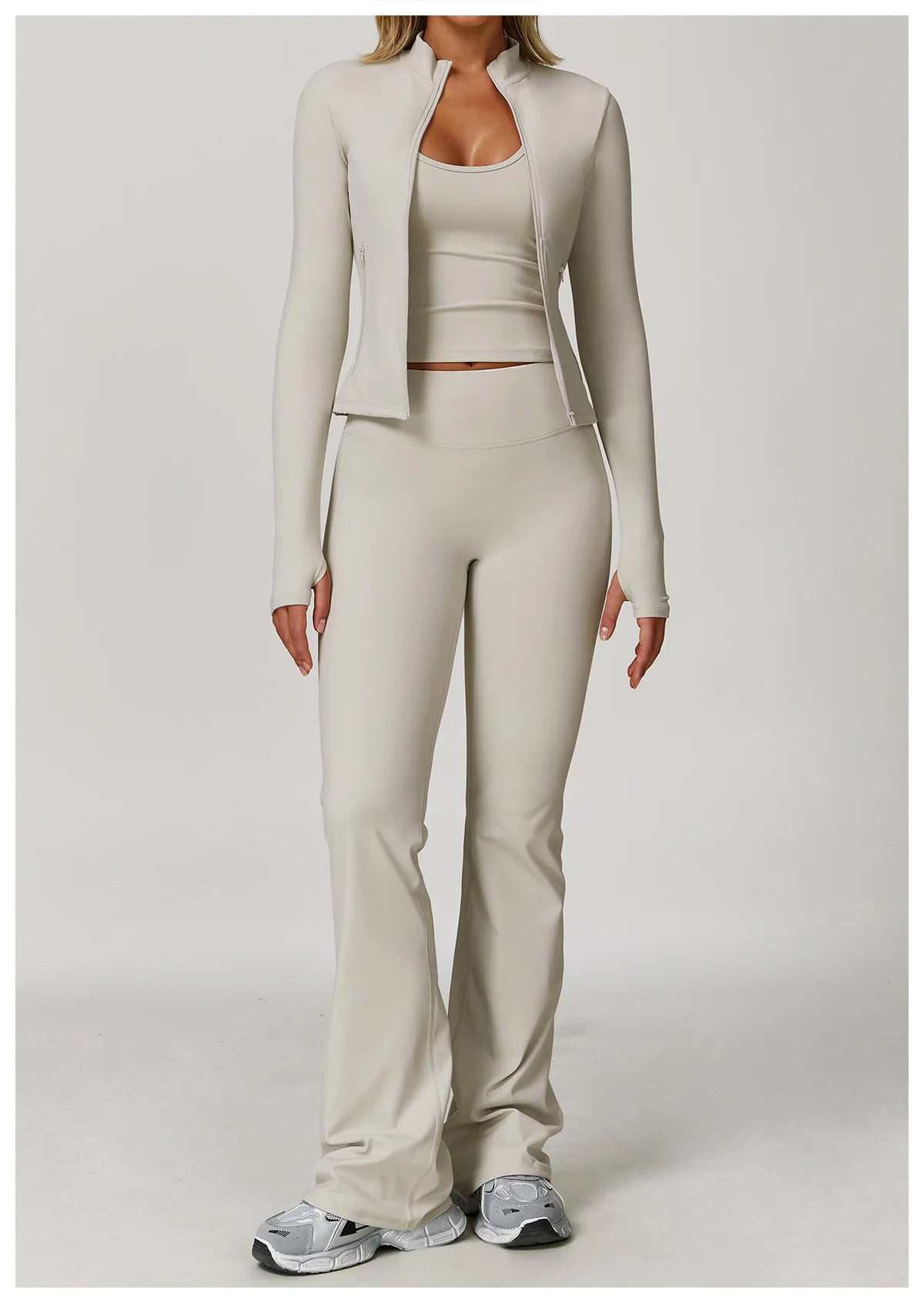 Yoga Suit Sports Set for Women Long Sleeve Athletic Wear