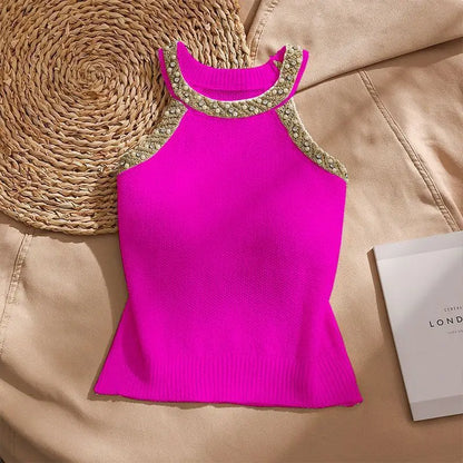 Sleeveless Knitted Vest Shirt Women Camisole