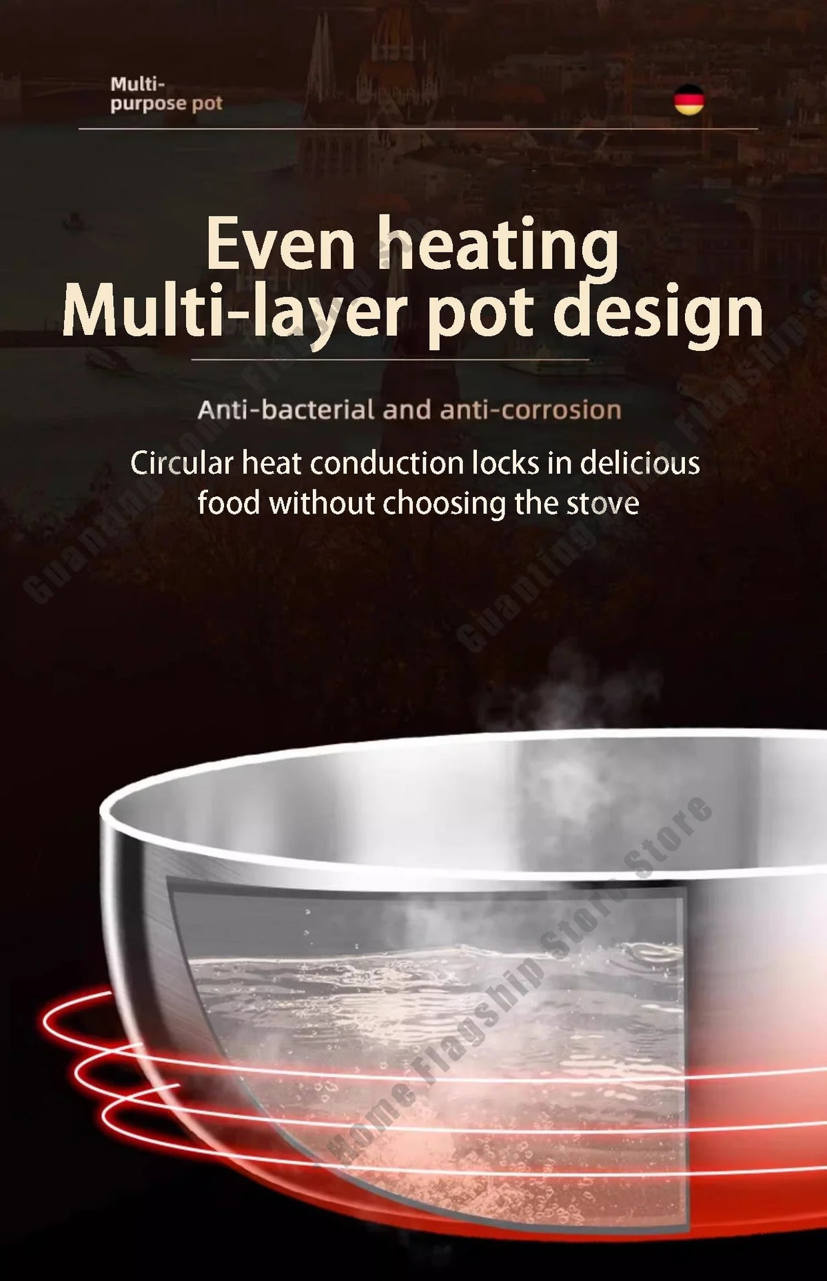28cm Stainless Steel Non-Stick Frying Pan