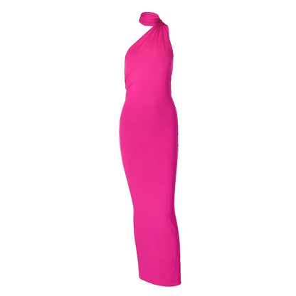 Hugcitar One Shoulder Backless Maxi Dress Women