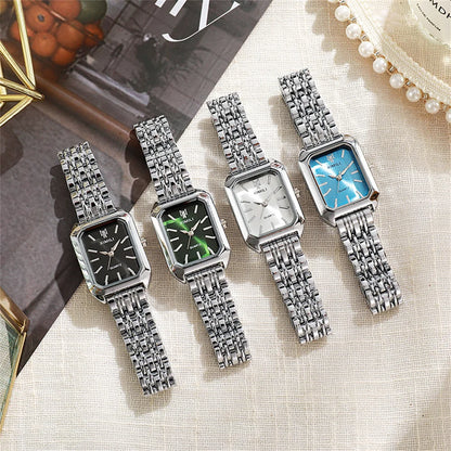 Gold Plated Ladies Quartz Watch Stainless Steel Band