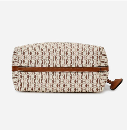 CH Women Monogram Print Shoulder Bag Large Capacity