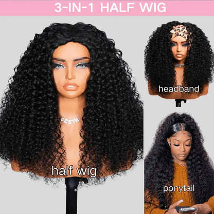 Body Wave Human Hair Headband Wig 200% Density 30-40 Inch